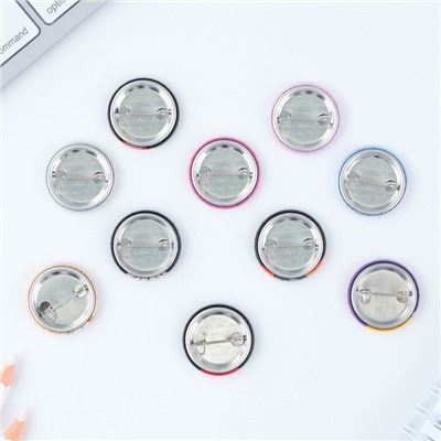 Значок металлический , закатной «Милые животные», d = 2,5 см, МИКС