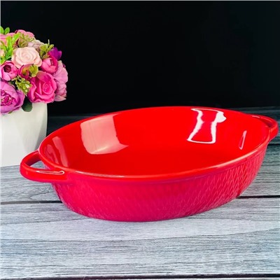 118-086 Овальное блюдо для запекания 33см в под.уп.(х8)Фарфор