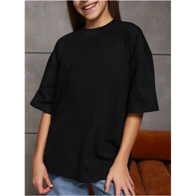 Футболка "Базовая" Черный Девочка