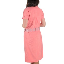 9939 PEACH Платье женское (85% хлопок, 10% вискоза, 5% лайкра)