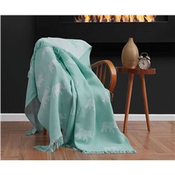 Накидка на Диван 170x220 см. 100% Хлопок Keten Fil SuYeşili