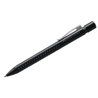 Ручка шариковая автоматическая Faber-Castell "Grip 2010", синяя, 1,0мм, трехгран., черная