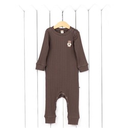 Комбинезон на стопе Baby Boom К392/2-Р Ажурная рибана Кофе я734