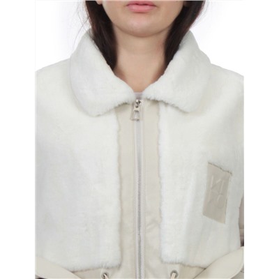 H24-223 LT. BEIGE Куртка демисезонная женская (100 гр. холлофайбер)