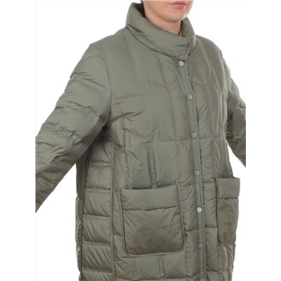 H24-328 GREEN Куртка пуховая облегченная женская (белый утиный пух)