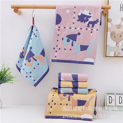 Gauze cartoon children's sweat towel, wholesale
