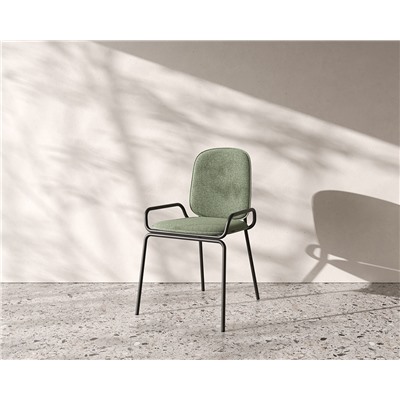 Стул Ror, 2 Frame, рогожка, черный /зеленый