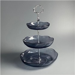 200-160 Трехъярусная этажерка в под.уп.(х12)Стекло