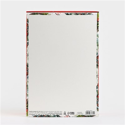 Коробка подарочная новогодняя складная «Снегири», 30×20×9 см