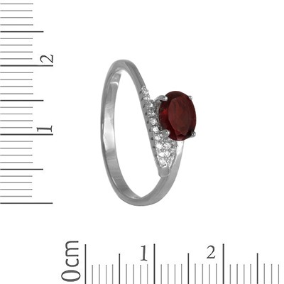 Кольцо с гранатом и фианитами ТФКН.795ГР1.80