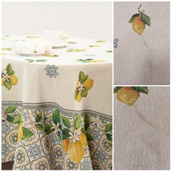 Outlet Изразцы лимоны Скатерть овал 160х250 см 2311536