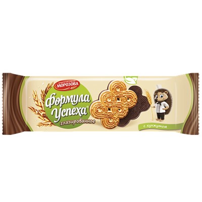Печенье сахарное "Формула Успеха" с кунжутом молоч.в глаз.150гр.1/18 шоу-бокс к.1568