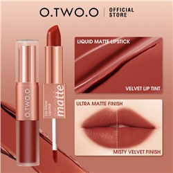 Матовая помада и блеск O.TWO.O Lip Glaze Lipstick № L01 Apricot 6.5 g