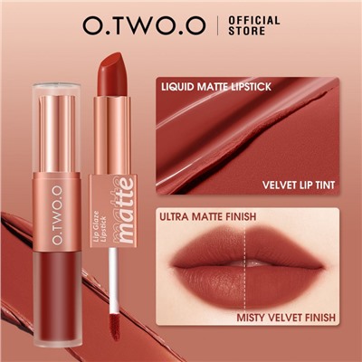Матовая помада и блеск O.TWO.O Lip Glaze Lipstick № L06 Berry 6.5 g