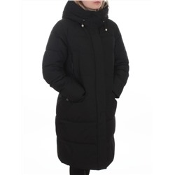 2129 BLACK Пальто зимнее женское (200 гр. холлофайбер)