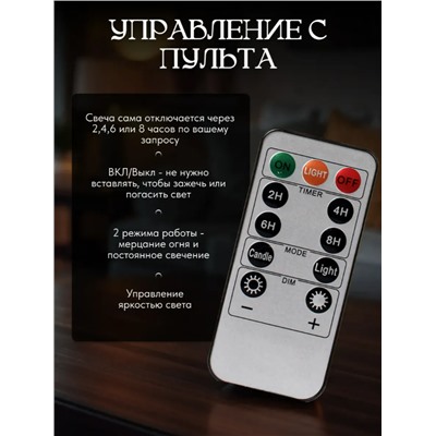 Свечи 3шт  (с пультом) (3642)