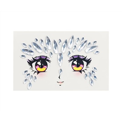 Наклейки-стразы MESHU "Shiny look", 17,5*14,5см, инд. уп., европодвес