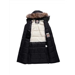 Парка зимняя подростковая для девочки черного цвета 9344Ch