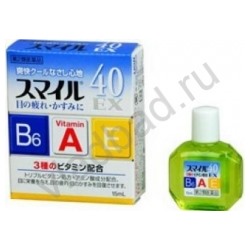 Lion Smile 40 EX Cool, Японские Витаминизированные капли для глаз11
