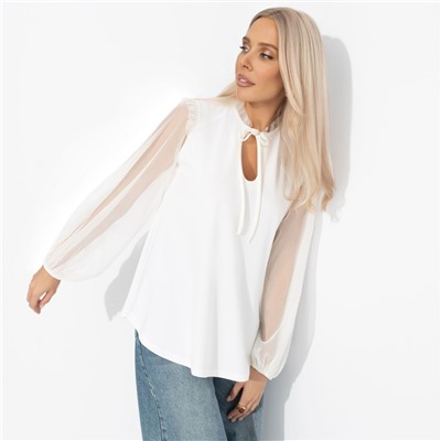 Блуза нарядная, Вечная привилегия (белая)