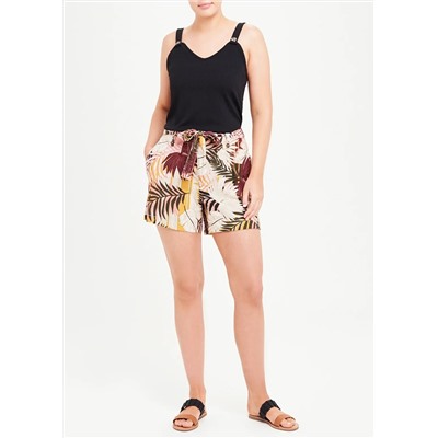 Textured Button Strap Vest Top