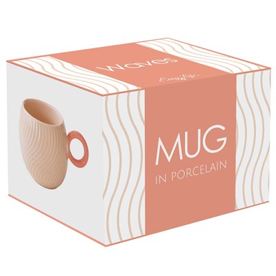 Кружка Waves, 350 мл, розовая