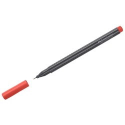 Ручка капиллярная Faber-Castell "Grip Finepen" красная, 0,4мм, трехгранная