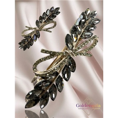 Заколка автомат для волос с кристаллами «Блеск элегантности» ЭЛЗ13/04