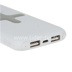 Портативное ЗУ (Power Bank)  8000mAh (AWEI P98K) 2USB/беспроводная зарядка (белый)