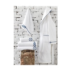 Подарочный Набор Халат + Полотенце + Тапочки (XL) Route Beyaz Bayan Bornoz Seti - Xlarge- EcoCotton