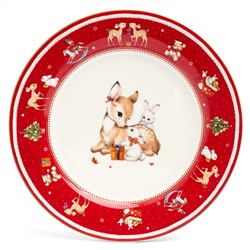 ТАРЕЛКА ЗАКУСОЧНАЯ LEFARD "С НОВЫМ ГОДОМ!" 19 СМ КРАСНАЯ (КОР=18ШТ.)