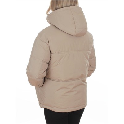 S24-292 BEIGE Куртка зимняя женская (150 гр. холлофайбер)