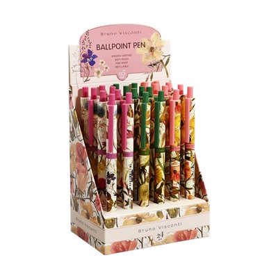 Ручка шариковая BrunoVisconti ArtClick.Flora.Bloom flowers, 0.5мм, стерж/син МИКС
