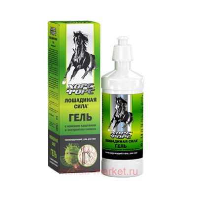 Лошадиная сила Гель для ног тонизирующий с конским каштаном и экстрактом пиявки 500 мл