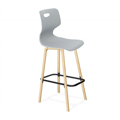 Стул барный SHT-ST58/S94
                        a5-7 серый / прозрачный лак / черный муар