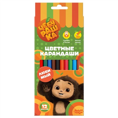 Карандаши 12цв Мульти-Пульти "Чебурашка" CPЧБ_52996/16/Россия