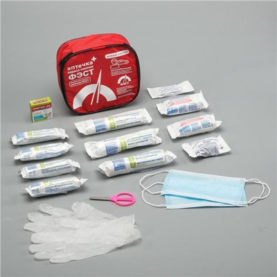 Автомобильная аптечка первой помощи «ФЭСТ», состав 2024, дорожная