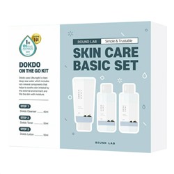 ROUND LAB Набор средств для лица с морской водой: пенка, тонер и лосьон / 1025 Dokdo On The Go Kit, 40 мл, 50 мл x 2