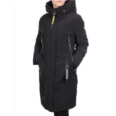YR-961 BLACK Пальто зимнее женское АЛИСА (200 гр. холлофайбера)
