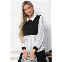 Блуза Жозетта (черно-белая) Б14839-3М