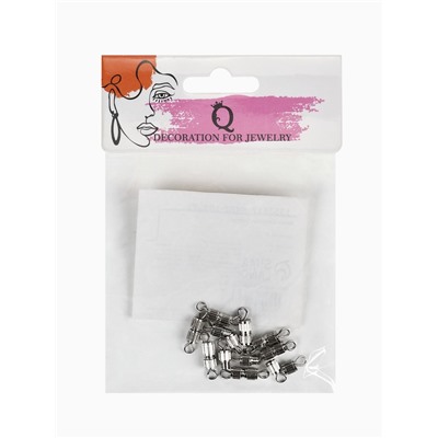 Замок винтовой 7×3 мм, 10 шт. цвет серебро