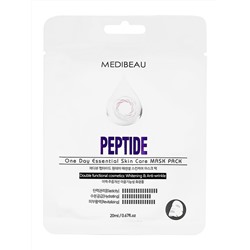 MEDIBEAU Маска тканевая для лица с пептидами / One Day Essential Skin Care Mask Pack Peptide, 20 мл