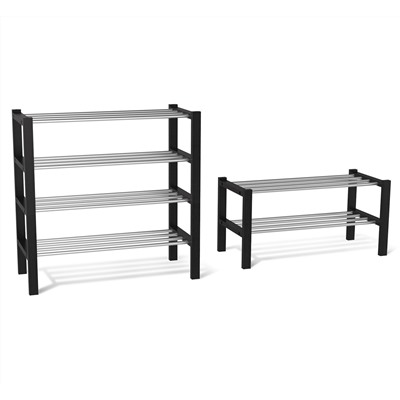 Полка для обуви Альберо SHT-SR9
                        венге / алюм.металлик