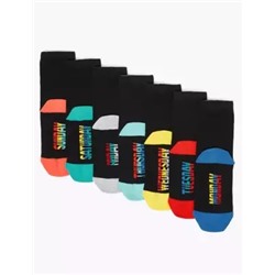 7pk Cotton Days of the Week Socks