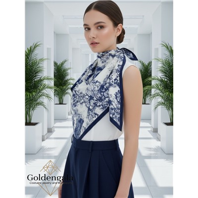 Косынка шелковая с принтом Арт 25183/008