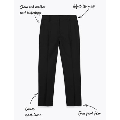 Boys' Skinny Leg Longer Length Trousers (2-18 Yrs)