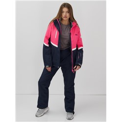 Горнолыжный костюм женский зимний УЦЕНКА розового цвета 02807R