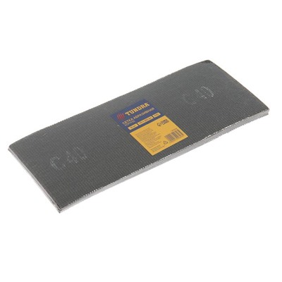 Сетка абразивная ТУНДРА, водостойкая, корунд, 115×280 мм, Р40, 10 шт.