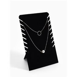 Подставка под кулоны и цепочки QF, 8 мест, 19.5×2×28.8, чёрная