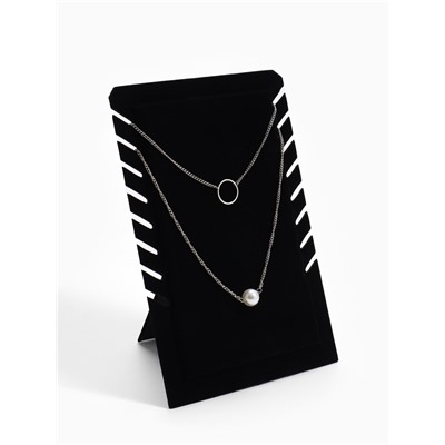 Подставка под кулоны и цепочки QF, 8 мест, 19.5×2×28.8, чёрная